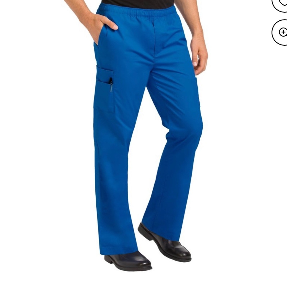 NWT 2 pair Scrubs Med Couture style 8720Tall, Men's 7‎ Pocket Cargo Pant